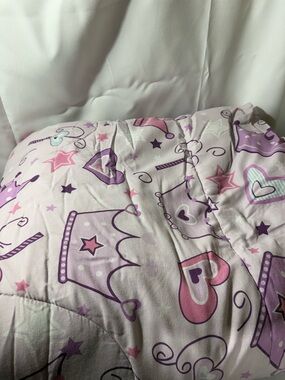 Full Size Polyester Comforter - Lavender & Pink Print